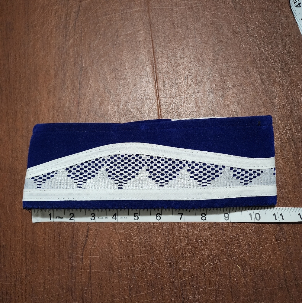 NWOT ... Blue and White Hat with Mesh Detail